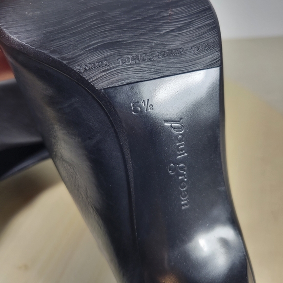 Paul Green Black Leather Heeled Boots Booties Women's Size 5.5 - Picture 9 of 11